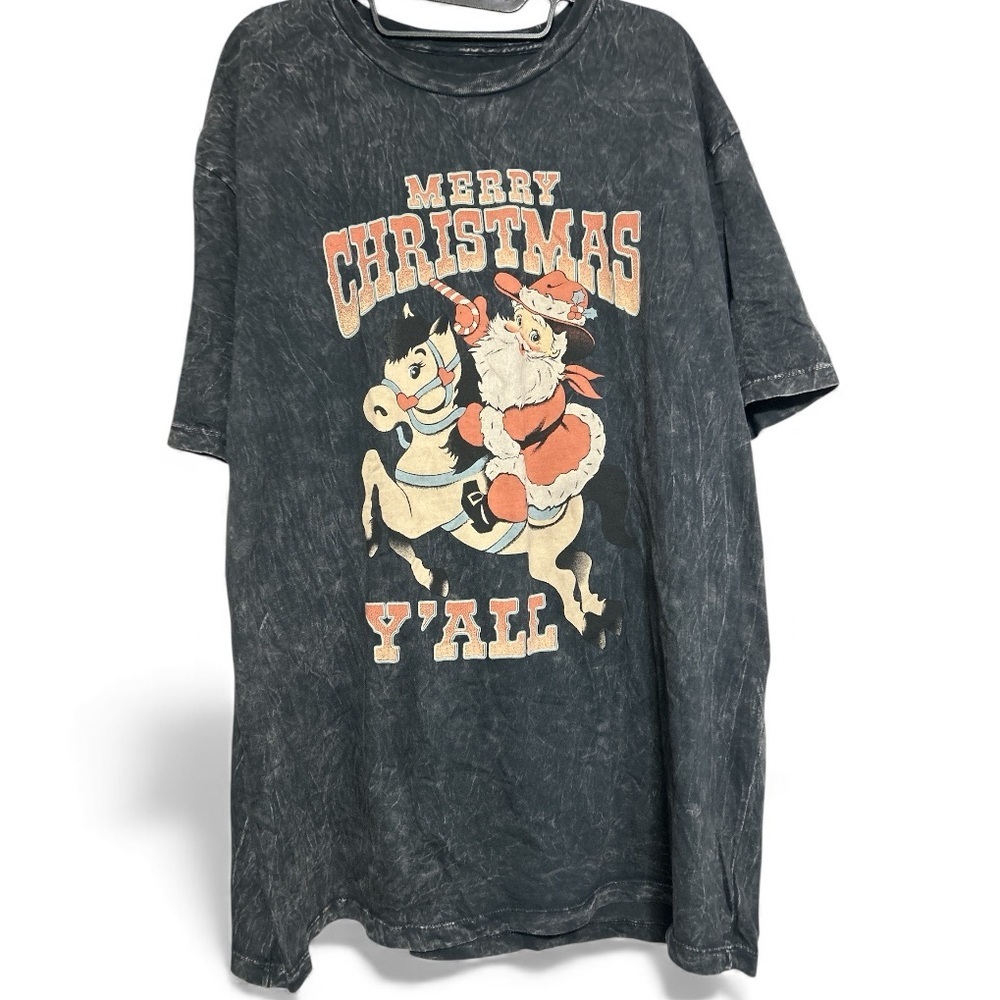 Distressed, lotus fashion merry Christmas y’all